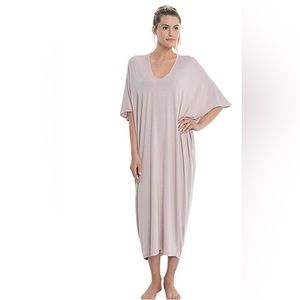 BAREFOOT DREAMS LUXE MILK JERSEY caftan dusty pink rose color ONE SIZE